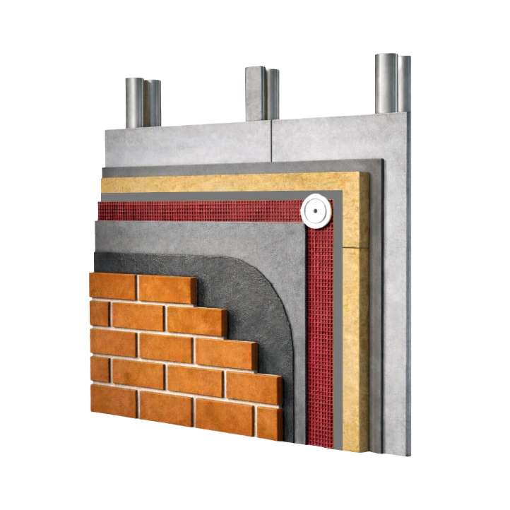 Clay Brick Slip System on Steel Frame