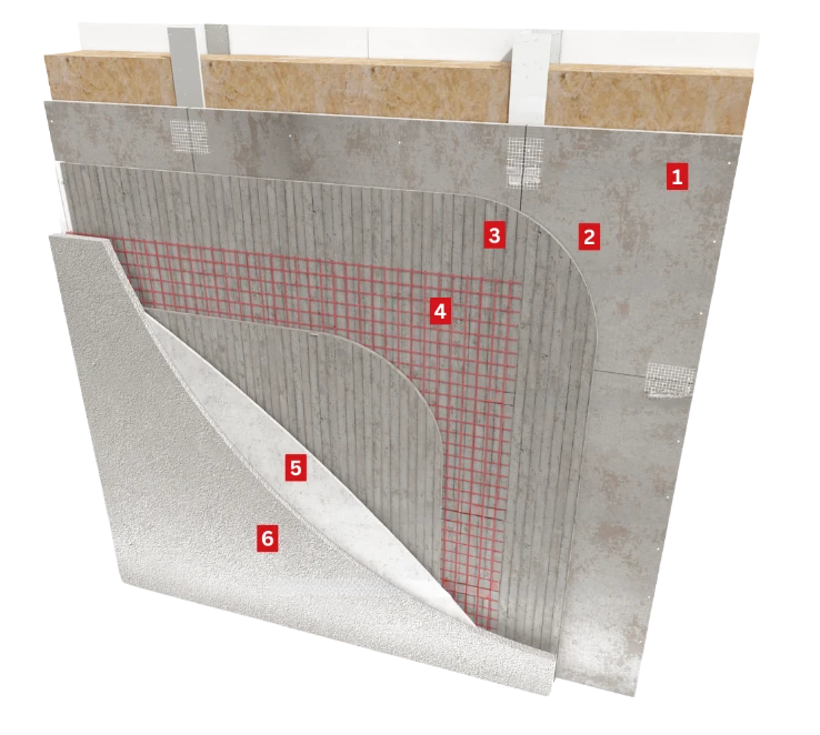 Steel Frame Silicone Render System